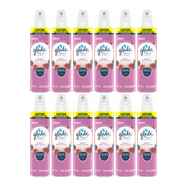 Glade Bubbly Berry Splash Air Freshener Spray, 8.3 oz. (Pack of 12)