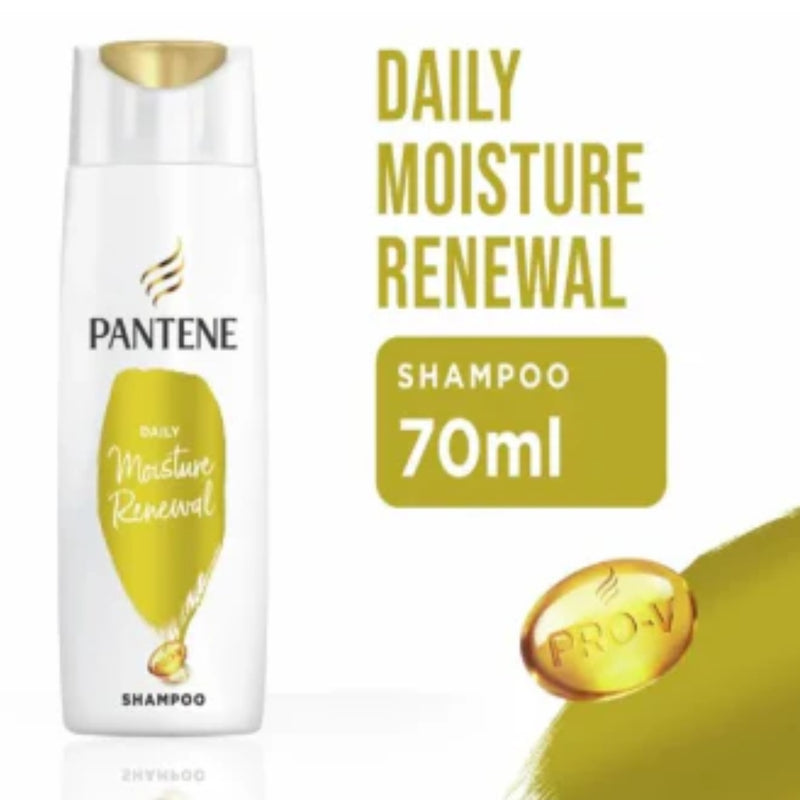 Pantene Daily Moisture Renewal Travel Size Shampoo, 70ml (2.37oz) (Pack of 2)