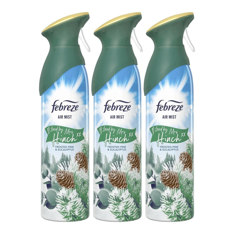 Febreze Frosted Pine & Eucalyptus Air Mist Spray, 300ml (Pack of 3)