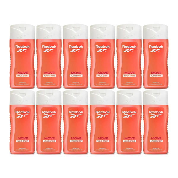 Reebok Move Your Spirit Shower Gel, 8.5oz (250ml) (Pack of 12)