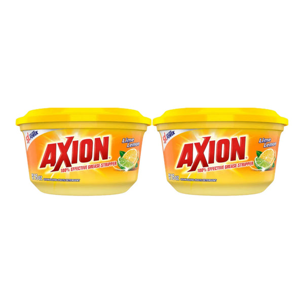 Axion Lime Lemon 100% Grease Stripper - Dishwashing Paste, 15oz. (Pack of 2)