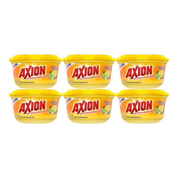 Axion Lime Lemon 100% Grease Stripper - Dishwashing Paste, 15oz. (Pack of 6)