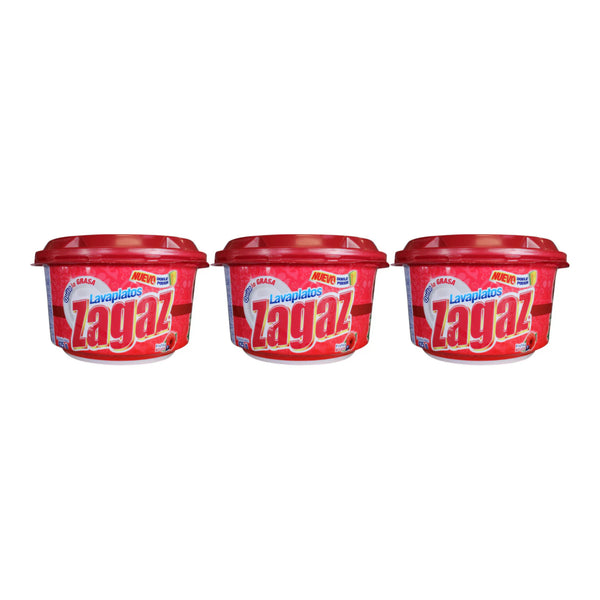 Zagaz Antibacterial Dishwasher Frutos Rojos (Berries), 425g (Pack of 3)