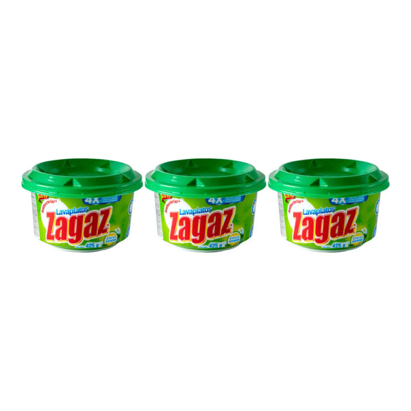 Zagaz Dishwasher Lavaplatos Limon Citrus Power, 400g (14.11oz) (Pack of 3)