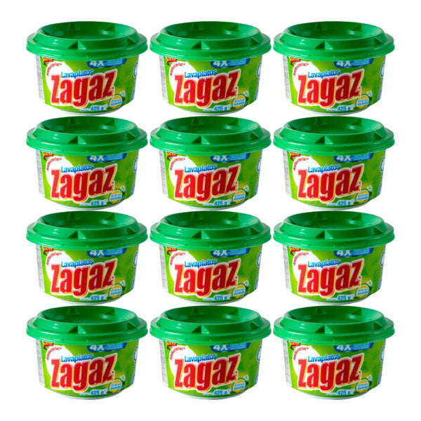 Zagaz Dishwasher Lavaplatos Limon Citrus Power, 400g (14.11oz) (Pack of 12)