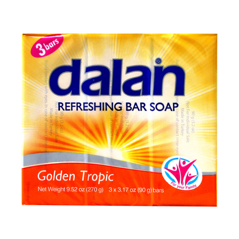 Dalan Antibacterial Refreshing Soap - Golden Tropic, 3 Bars, 3.17oz