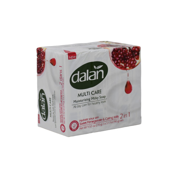 Dalan Multicare Soap Sweet Pomegranate Caring Milk, 3 Bars, 3.17oz