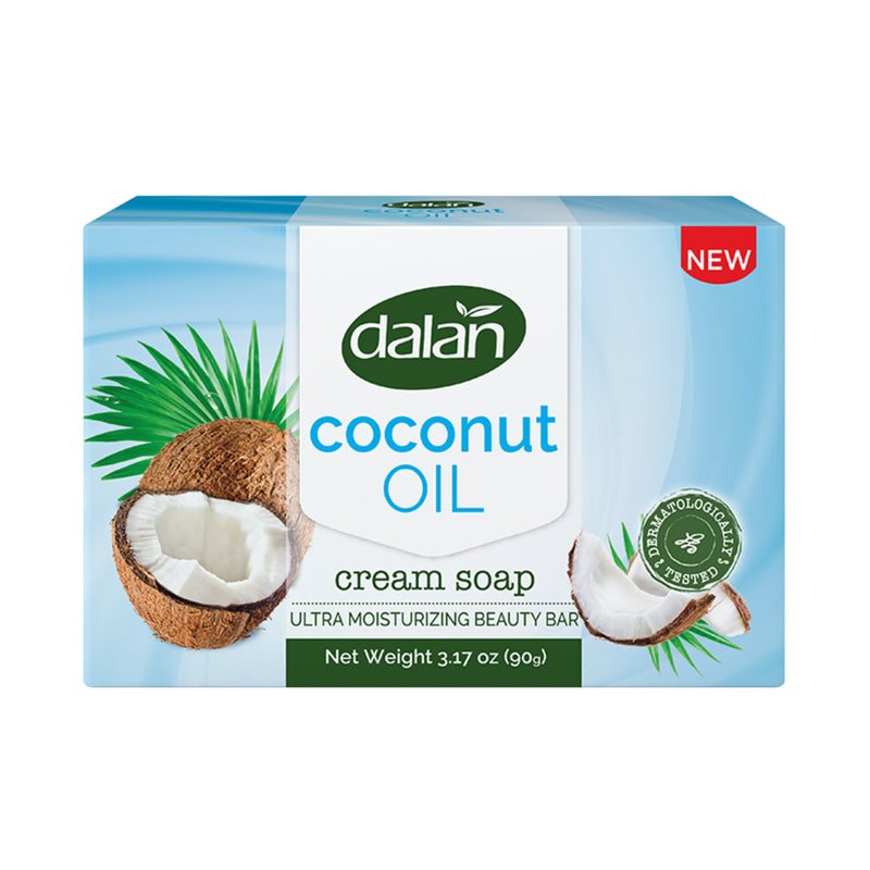 Dalan Coconut Oil Cream Soap Bar, 3 Bars, 3.17oz