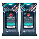 Deodorant Face & Body Wipes for Him - Spring Waterfall Scent, 30ct. (Pack of 2)