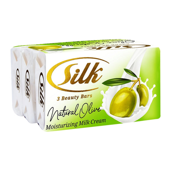 Silk Natural Olive Beauty Bar Soap, 3 Bars, 3.53oz