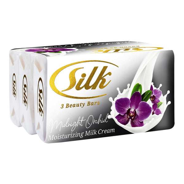 Silk Midnight Orchid Beauty Bar Soap, 3 Bars, 3.53oz