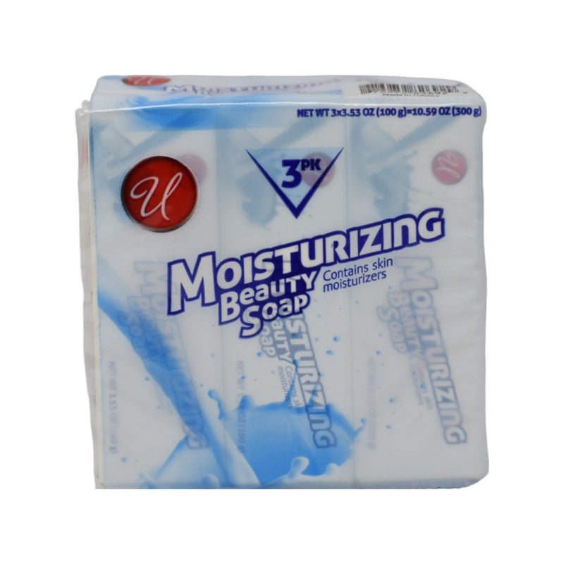 Moisturizing Beauty Bar Soap w/ Skin Moisturizers, 3 Bars, 3.53oz