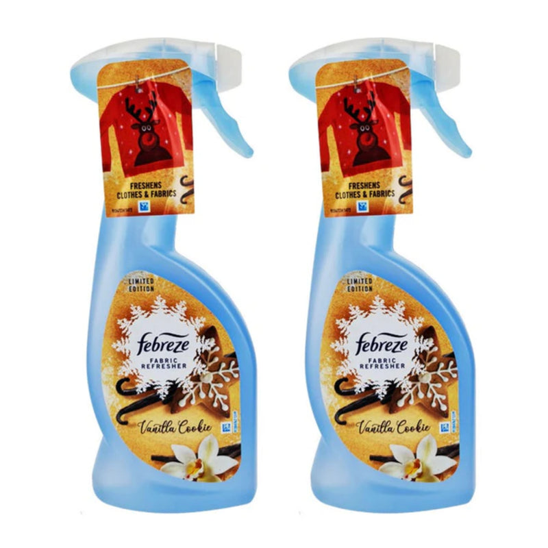 Febreze Fabric Refresher - Vanilla Cookie Scent, 375 ml (Pack of 2)