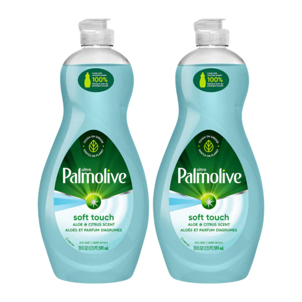 Palmolive Ultra Soft Touch Aloe & Citrus Scent Dish Liquid, 20 oz. (Pack of 2)