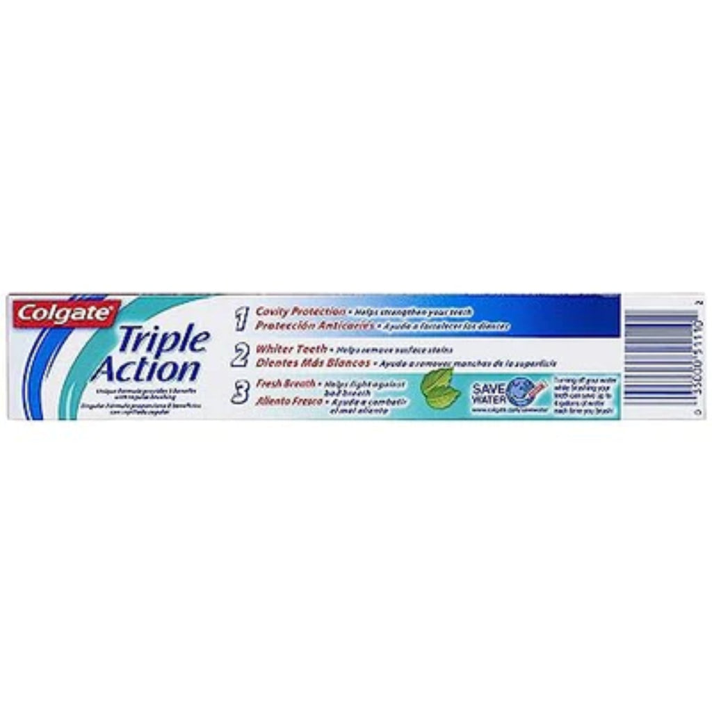 Colgate Triple Action Original Mint Toothpaste, 2.5oz (70g) (Pack of 6 ...