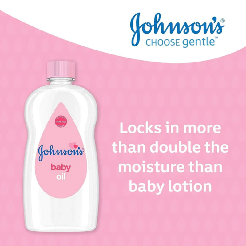 Johnson's Baby Oil, 16.9 oz (500ml) (Pack of 6)