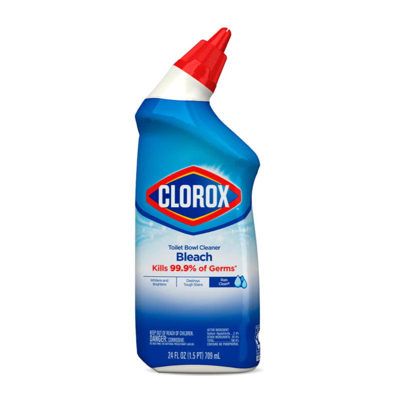 Clorox Toilet Bowl Cleaner with Bleach - Rain Clean Scent, 24 Fl Oz