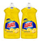 Ajax Ultra Lemon (Super Degreaser) Dish Liquid, 28 oz. (828ml) (Pack of 2)