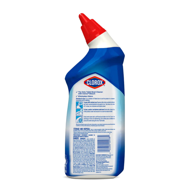 Clorox Toilet Bowl Cleaner with Bleach - Rain Clean Scent, 24 Fl Oz (Pack of 3)