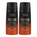 Axe Energised Deodorant + Body Spray, 150ml (Pack of 2)