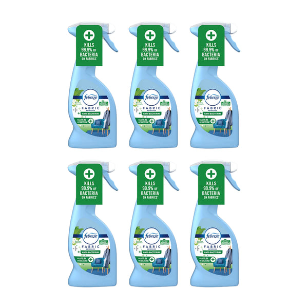 Febreze Fabric Refresher Anti-Bacterial - Morning Freshness, 375 ml (Pack of 6)