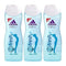 Adidas for Women Fresh Cool Mint Refreshing Shower Gel, 13.5oz (Pack of 3)