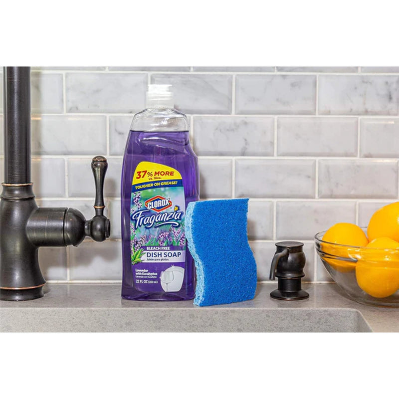 Clorox Fraganzia Bleach Free Liquid Dish Soap - Lavender 22oz 650ml (Pack of 2)