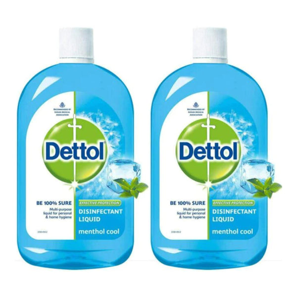 Dettol Multi-Purpose Disinfectant Liquid - Menthol Cool, 200ml (Pack of 2)