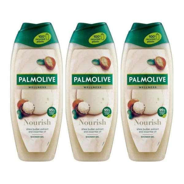 Palmolive Wellness Nourish Shea Butter Extract Shower Gel, 500ml (Pack of 3)