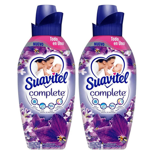 Suavitel Complete Fabric Softener - Anochecer Scent, 800ml (Pack of 2)