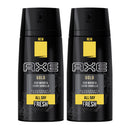 Axe Gold Oud Wood & Dark Vanilla Body Spray, 150ml (Pack of 2)