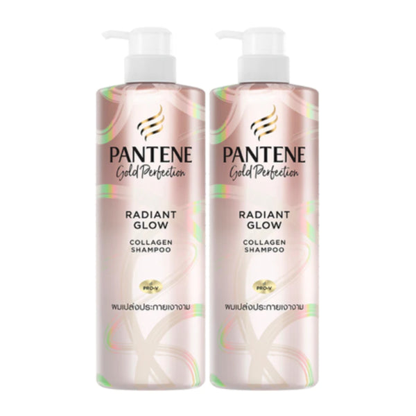 Pantene Pro-V Gold Perfection Radiant Glow Collagen Shampoo, 300ml (Pack of 2)