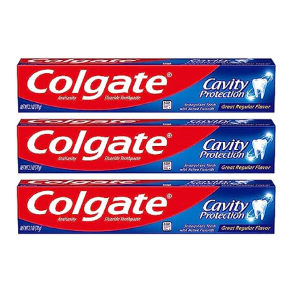 Colgate Cavity Protection Regular Flavor Toothpaste, 2.5oz (70g) (Pack ...