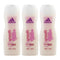 Adidas Smooth Micro Pearls Exfoliating Shower Milk, 13.5oz (400ml) (Pack of 3)