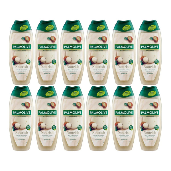 Palmolive Wellness Nourish Shea Butter Extract Shower Gel, 500ml (Pack of 12)