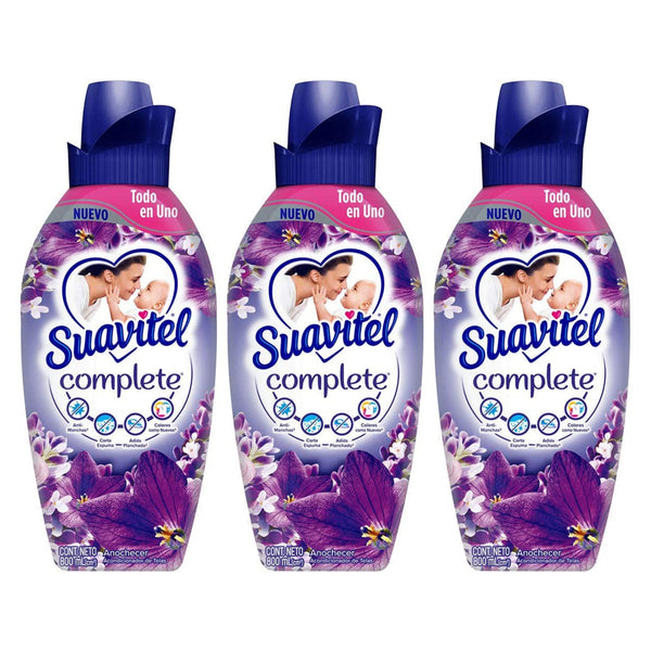 Suavitel Complete Fabric Softener - Anochecer Scent, 800ml (Pack of 3)