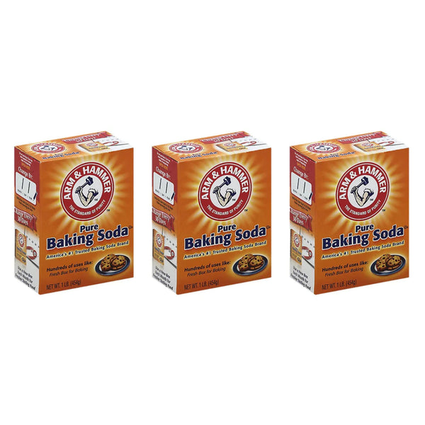 Arm & Hammer Pure Baking Soda, 1lb (Pack of 3)