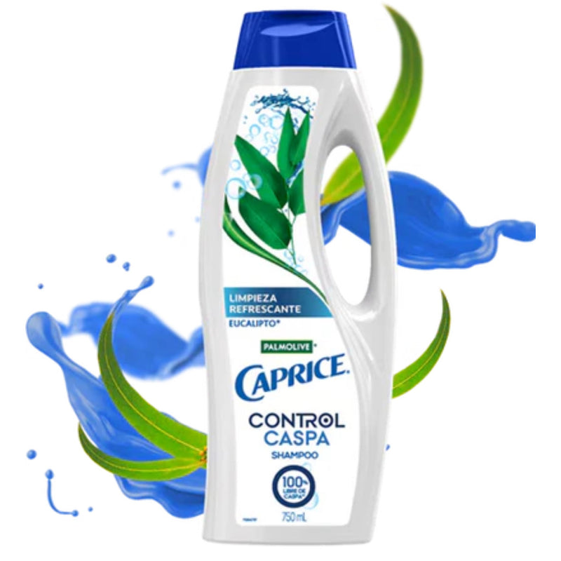 Caprice Shampoo Limpieza Refrescante (Zinc + Eucalipto), 750ml (Pack of 2)