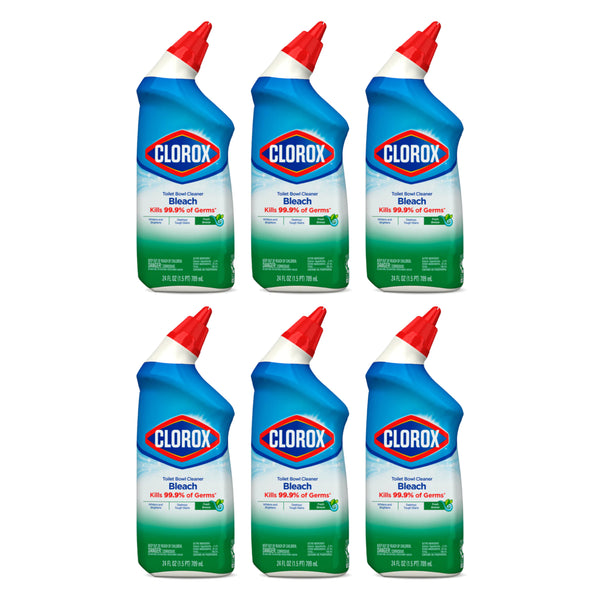 Clorox Toilet Bowl Cleaner with Bleach - Fresh Breeze Scent, 24 Oz. (Pack of 6)