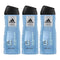 Adidas 3-in-1 AFTER SPORT Hydrating Protein Shower Gel, 13.5oz (Pack of 3)