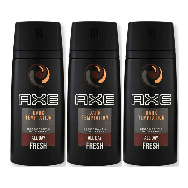 3 Pack x Axe Dark Temptation Deodorant + Body Spray, 150ml