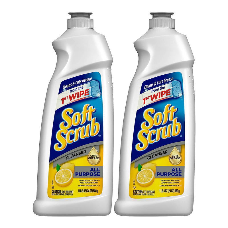 Soft Scrub Cleanser with Bleach, 24 Ounce (Pack of 2)