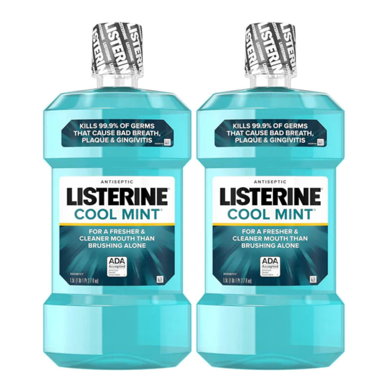 Listerine Cool Mint Antiseptic Mouthwash, 1.5 Liter (Pack of 2)