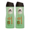 Adidas 3-in-1 Active Start Revitalising Vitamin B5 Shower Gel 13.5oz (Pack of 2)