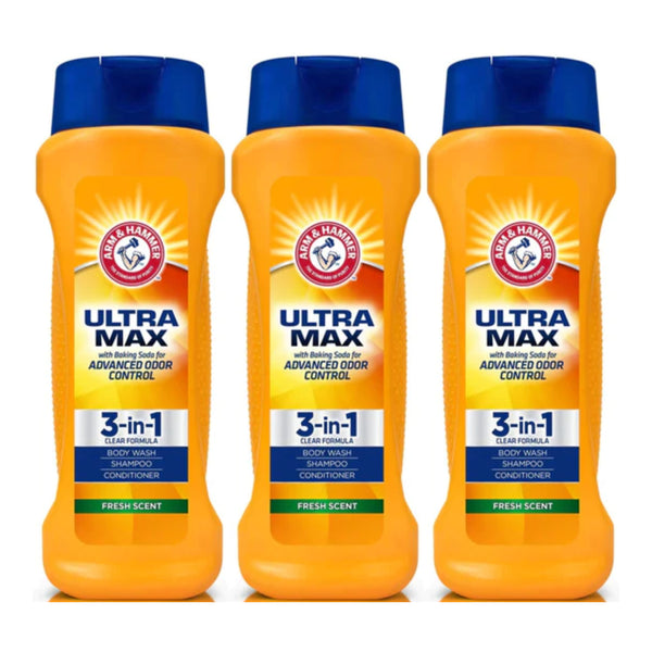 Arm & Hammer Ultra Max 3-in-1 Shampoo Conditioner (Fresh Scent) 12oz (Pack of 3)