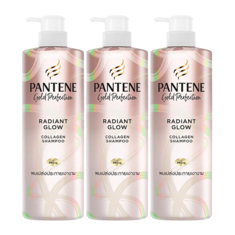 Pantene Pro-V Gold Perfection Radiant Glow Collagen Shampoo, 300ml (Pack of 3)