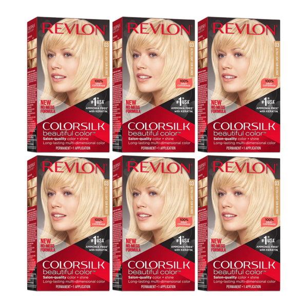 Revlon ColorSilk Hair Color - 03 Light Sun Blonde (Pack of 6)