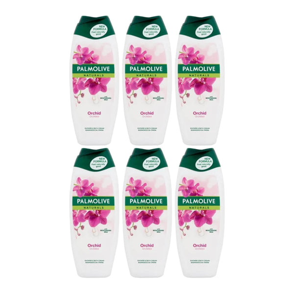 Palmolive Naturals Orchid Shower & Bath Cream, 500ml (Pack of 6)