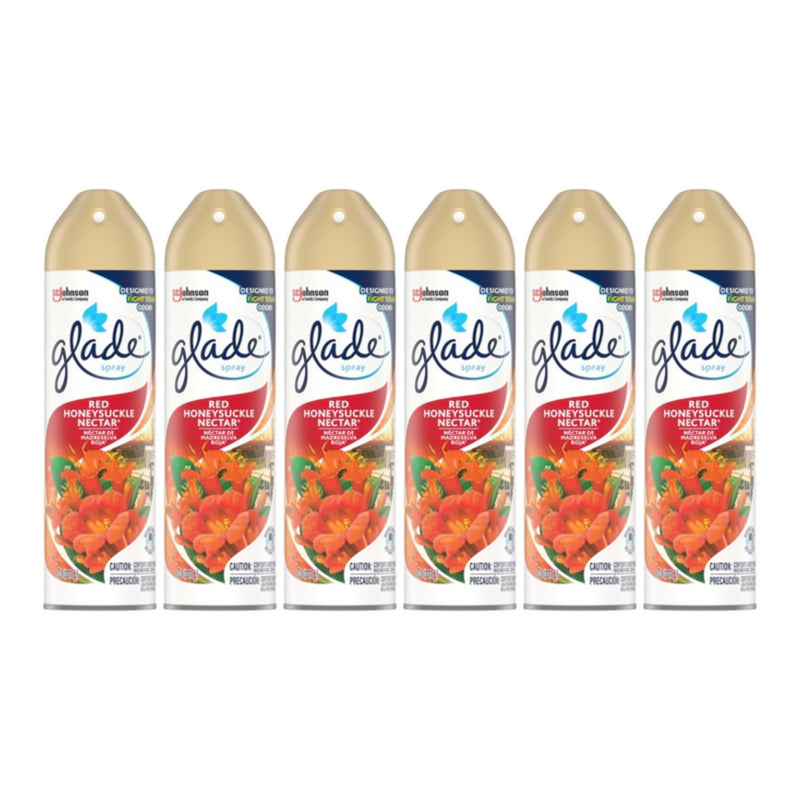 Glade Spray Red Honeysuckle Nectar Air Freshener, 8 oz (Pack of 6)
