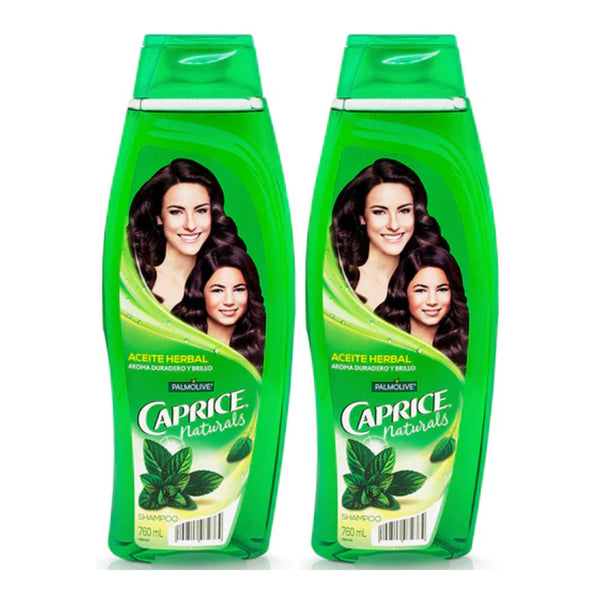 Caprice Shampoo Aceite Herbal (Aroma Duradero y Brillo), 760ml (Pack of 2)